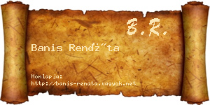 Banis Renáta névjegykártya
